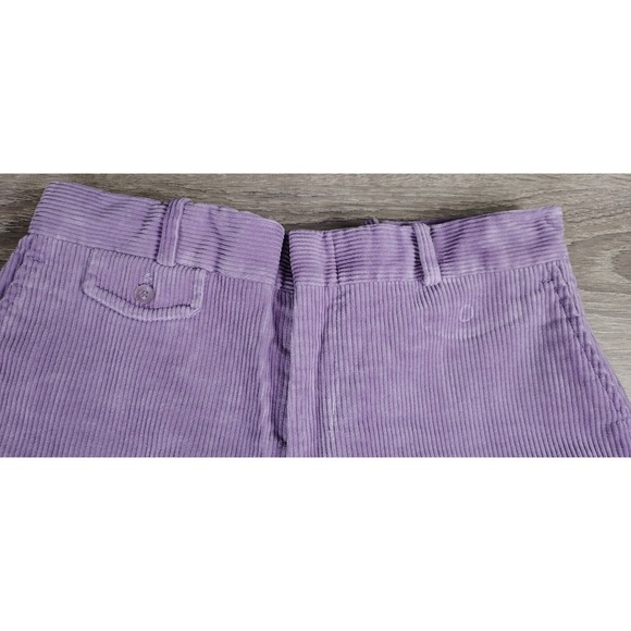 Vtg Hunters Run Corduroy Pants Womens 14 Purple High Rise Straight Leg Cotton - Picture 4 of 12